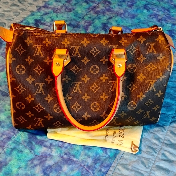 Brown Monogram Speedy Style Fashion Bag N W O T, Gorgeous! - Picture 2 of 11